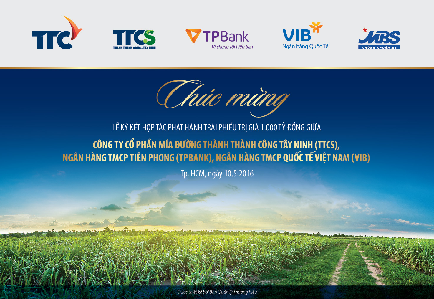 Chúc mừng Lễ ký kết Hợp tác phát hành trái phiếu trị giá 1.000 tỷ đồng giữa TTCS, TPBank và VIB